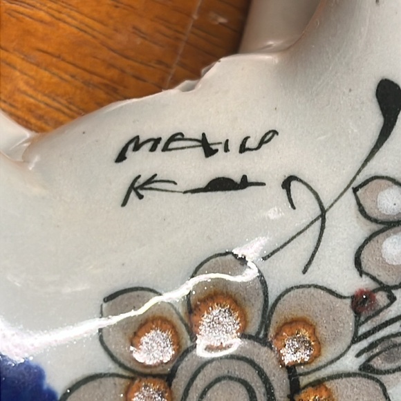 Ken Edward’s Collectible Ceramic Deer/Goat Hand Painted - Picture 8 of 9